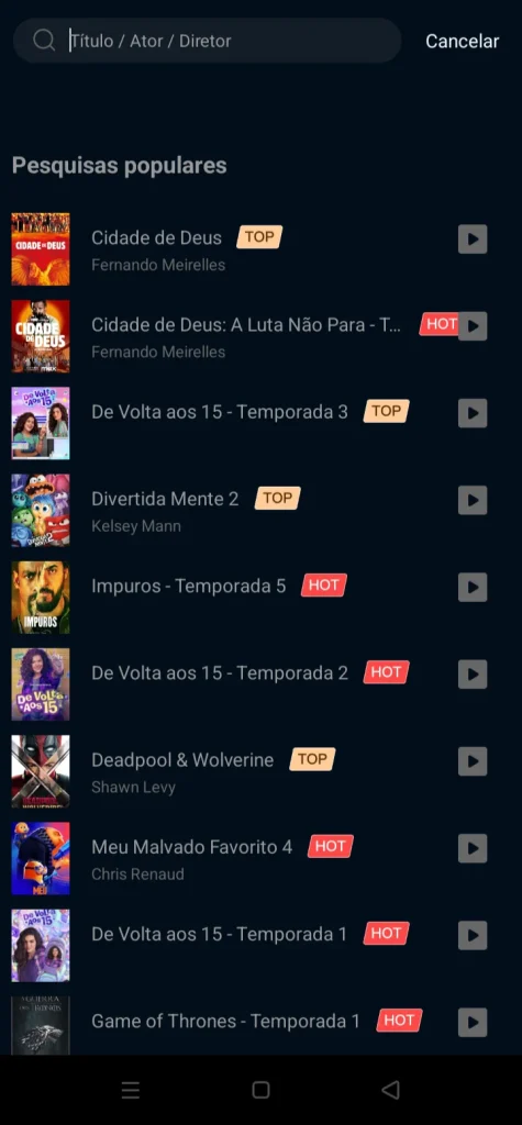 Freecine Versão 3.0.0 Captura de tela
