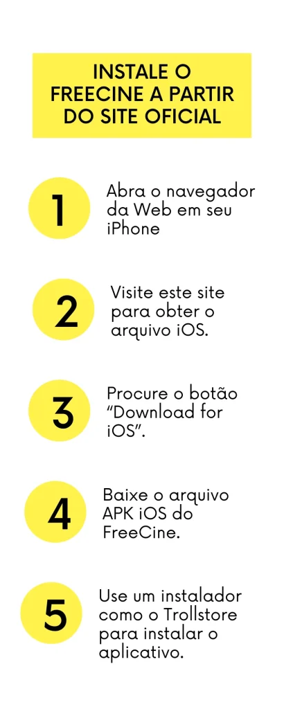 Instale o Freecine a partir do site oficial